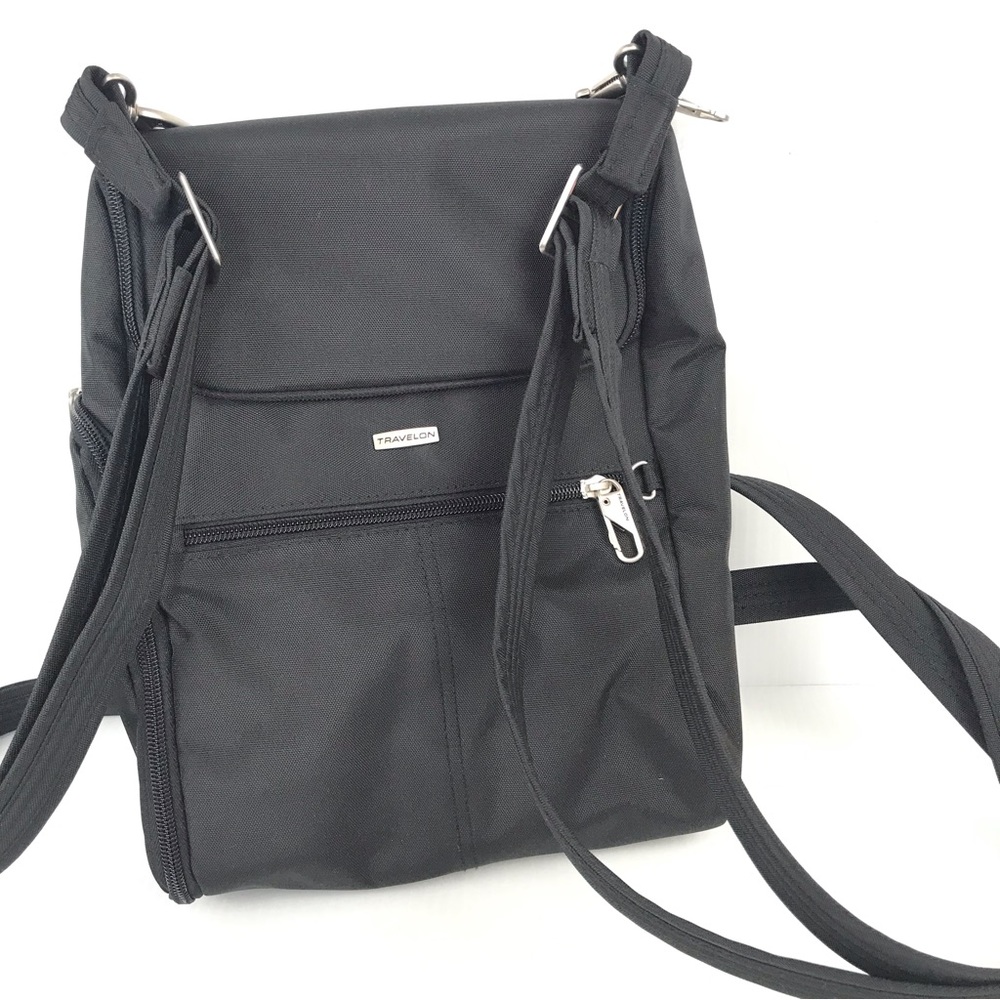 Travelon Black Convertible Crossbody Backpack